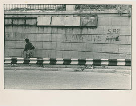 Political slogan graffiti for ANC and subsequently SAP