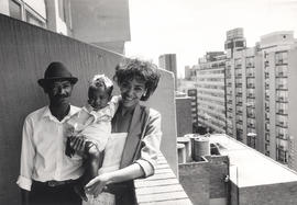 Three generations of a 'coloured' family living in a one roomed apartment in Hillbrow, Johannesbu...