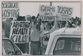 Protest about segregation in hospitals at Addington Hospital in Durban