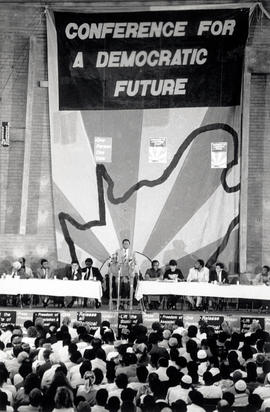Conference for a Democratic Future, held at the University of the Witwatersrand, with over 4500 d...