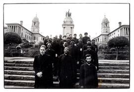 Student Catholic priests march on Union Buildings to deliver a letter to the State President. Pre...