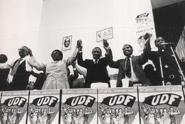 Celebration of one year UDF in Pietermaritzburg, with Albertina Sisulu and Archie Gumede among ot...