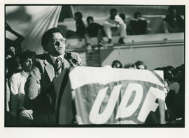 Allan Boesak speaking at the launch of the UDF