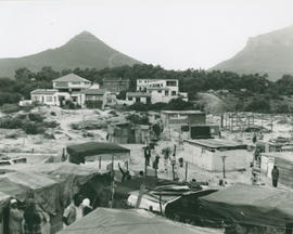 Shacks in Hout Bay on sand dunes