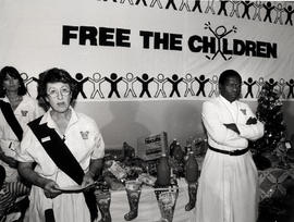 Free the Childeren - Ms Ethel Walt (Black Sash) addresses parents at a Christmas party for childr...