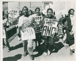 Protest march in Johannesburg after the sentencing of Helene Passtoors