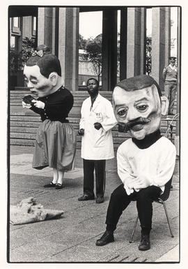 "Puppets against AIDS" - health educational show on the streets and shopping centres of...