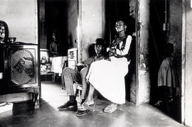 Some members of the Dambuza family in their house in Rockville, a squatter camp in Soweto