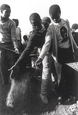 Funeral of a township activist in Duduza, east of Johannesburg