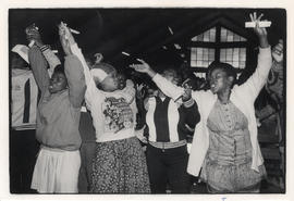 Youth at a Azanian Co-ordinating Committee (AZACCO) commemmoration of the 1976 Soweto uprisings
