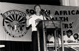 Dr Ivan Toms addresses the launch of the South African Health Workers Congress (SAHWCO) at the Jo...