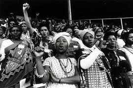 Singing women a a political rally in South Africa