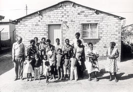 The Dambuza family in front of their house in Rockville, a squatter camp in Soweto