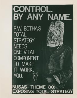South African resistance posters:  Control. By any name