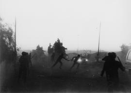 Clash between the police and SWAPO members during a festival on Sunday, January 26, 1986 in Namibia
