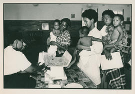 Mothers with babies at Alexandra Clinic.