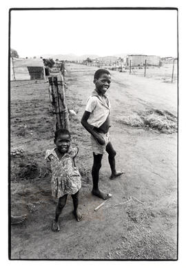 Black children in a village 2 km from Sun City, Bophuthatswana
