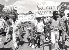 Militant Wits University students march the streets of Johannesburg commemmorating the Sharpevill...