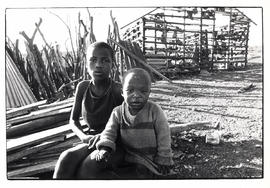Two children in Ntabanana, relocation area near Empangeni