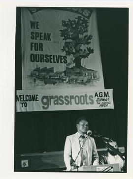 Rev. Frank Chikane addressing the 'Grassroots' AGM.