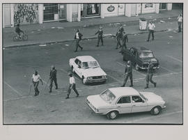 Police in action at a Johannesburg protest
