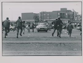 Police in action at a Johannesburg protest