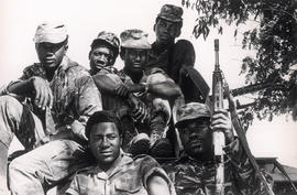 Black members of Koevoet, one of the most notorious units of the South African police in Namibia