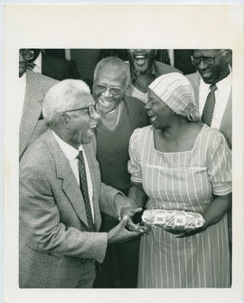 Walter Sisulu and Albertina Sisulu at her birthday