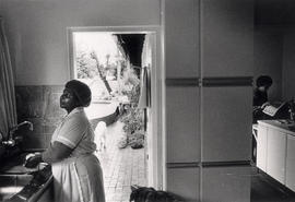 Domestic servant Priscilla Biyana in the kitchen of her white employers