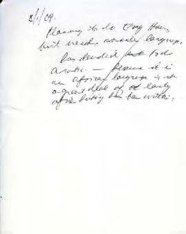 Benjamin Pogrund: Thesis notes: Discussion with RM Sobukwe 5/12/69 notes in notebook