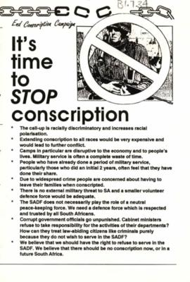 "It's Time To Stop Conscription"