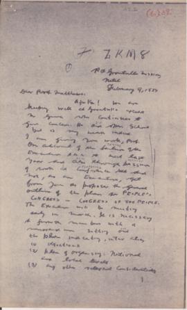 Letter to Z.K. Matthews 