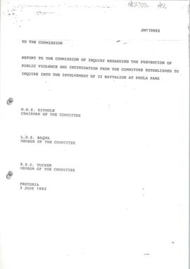 Interim report, 3 June 1992