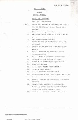 List of Exhibits, 11 pages 