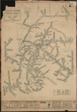 Railway map of the South African Railways and Harbour (S.A.R. & H.) Government agency, being ...