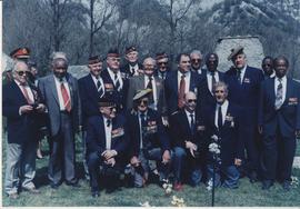 Group photos, including Rusty standing behind comrade Morodi (exile name Mashigo - second row, se...