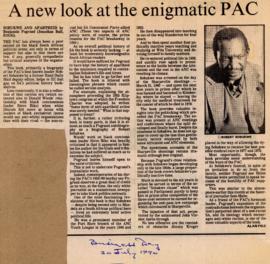 Alan Fine, Business Day: A new look at the enigmatic PAC, review by Alan Fine