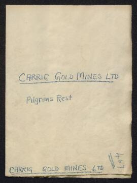 Carrig Gold Mines Ltd. Pilgrims Rest