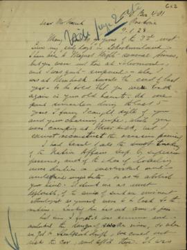 Letter to Hunt from A.L. Hall, containing information on the use of The Murale Stick