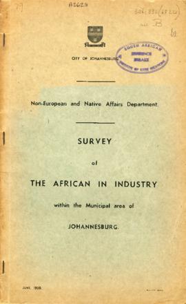 Survey of The African in Industry