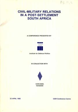 Civil-Military Relations In A Post -Settlement South Africa 