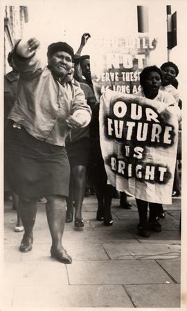 Women demonstrating during the Rivonia Trial