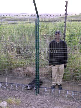 A security guard patrols the to be built Palm Ridge security housing estate in Umhlali, KwaZulu N...