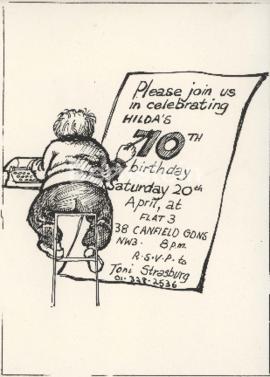 Invite to Hilda's 70th