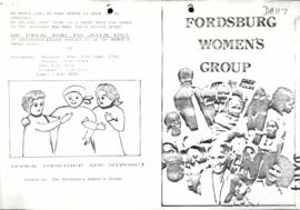 Pamphlet issued by Fordsburg Women's Group
