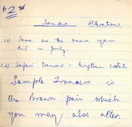 unknown: Note about alterations to trousers