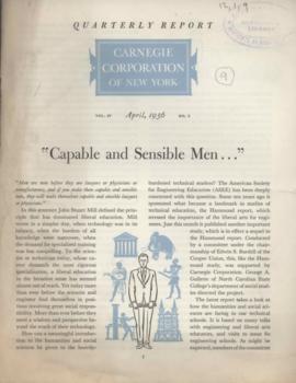 Carnegie Corporation of new York, quarterly report, "Capable and Sensible Men"