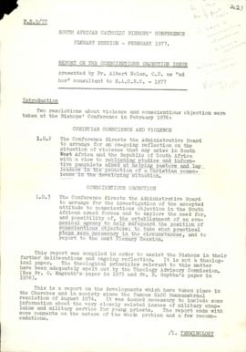Report on Conscientious Objection