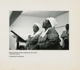 Manyano (church) women at a prayer service for peace, Lamontville, Durban