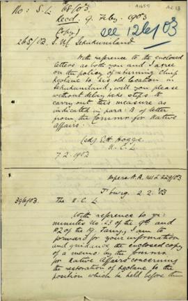 Various papers and copies of documents relating to the dispute between Sekukuni and Kgolane